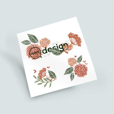 Tatouage personnalisé pailleté 8x8cm