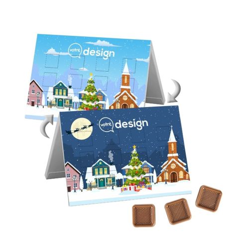 Calendrier de l'avent publicitaire réversible