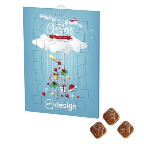 Calendrier de l'avent horizontal personnalisé avec crochet mural