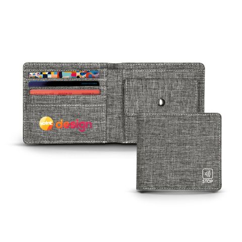 Porte-monnaie, carte de crédit avec stop RFID publicitaire