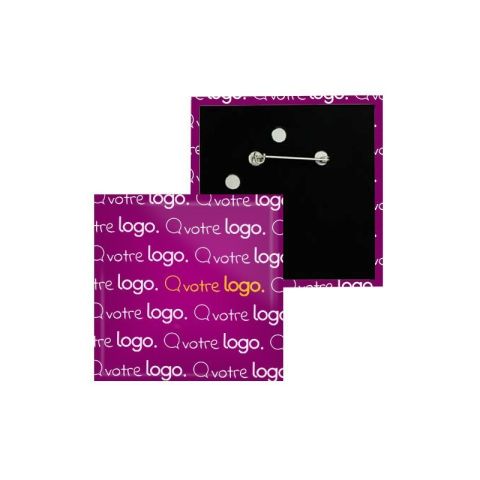 Badge carré personnalisé - 40x40mm