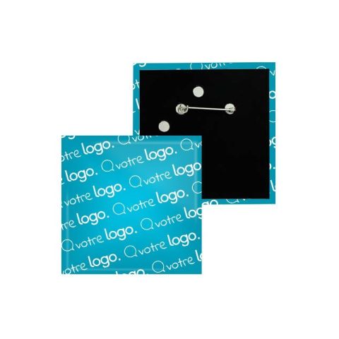 Badge carré publicitaire - 52x52mm