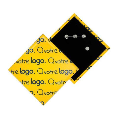 Badge losange publicitaire - 63x63mm