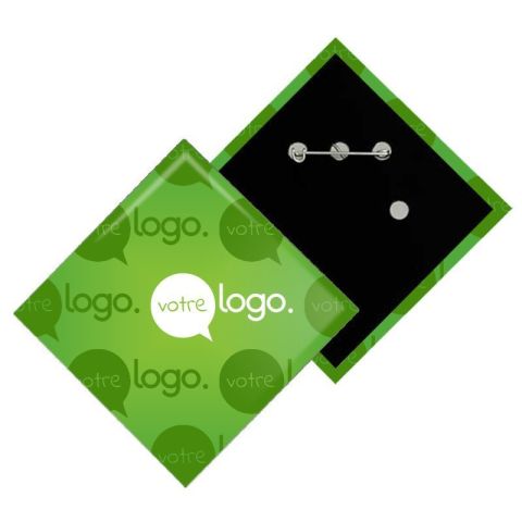 Badge losange personnalisé - 80x80mm
