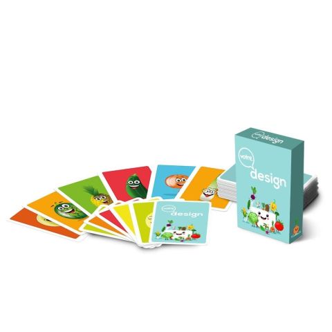 Jeu de mémo 33 cartes avec étui publicitaire - Fruits et légumes