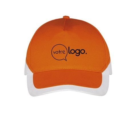 Casquette bicolore 5 panneaux homme personnalisée BOOSTER