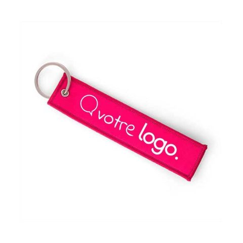 Porte-clés publicitaire brodés