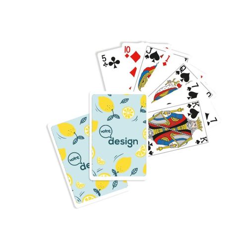 Jeu de bridge 55 cartes publicitaire - 320g
