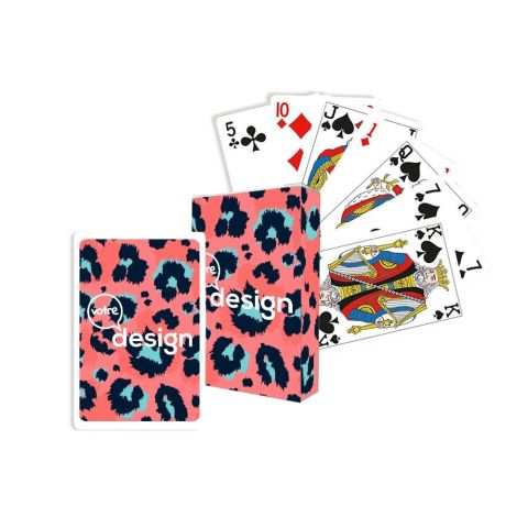 Jeu de bridge 55 cartes avec étui personnalisé - 320g