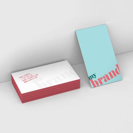 Carte de visite tranche colorée personnalisée