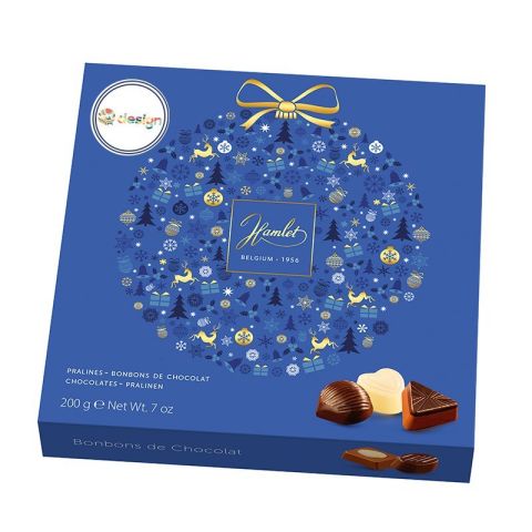 Coffret personnalisé de chocolats belges - 200g