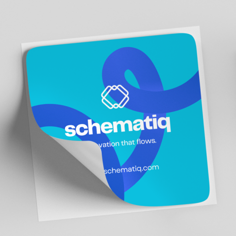 Stickers carrés personnalisés pour communication visuelle