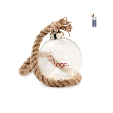 Boule en verre publicitaire LED BAUBLI
