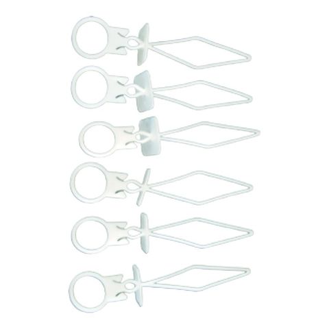 Fermetures de ballon blanches - 100pc/sachet