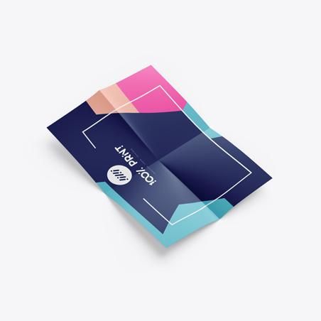 Dépliants personnalisé 2 plis croisés - 4 volets