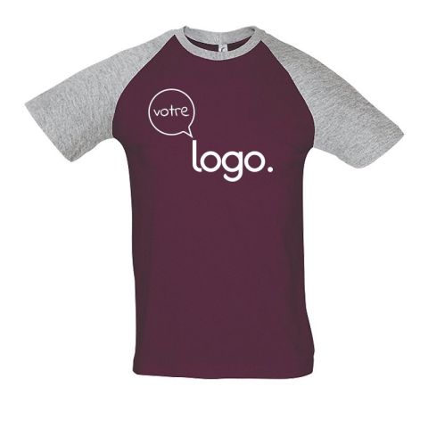 Tee-shirt homme bicolore manches raglan personnalisé FUNKY