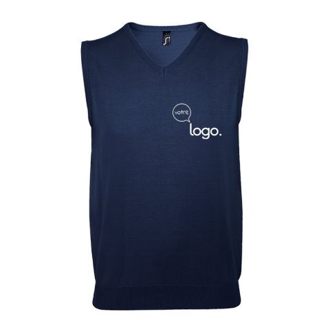 Pull sans manche col V unisexe personnalisé GENTLEMEN