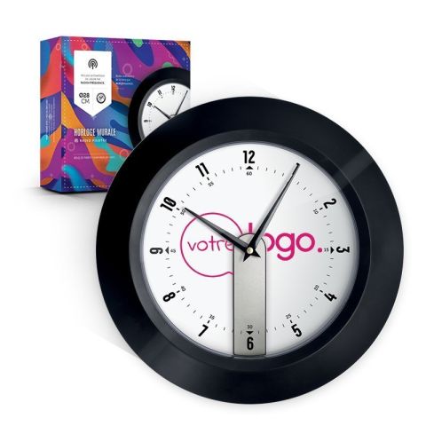 Horloge murale publicitaire avec radio pilotée
