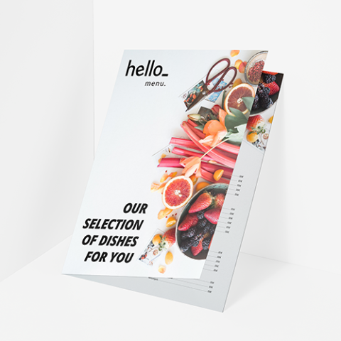 Menu plié personnalisé