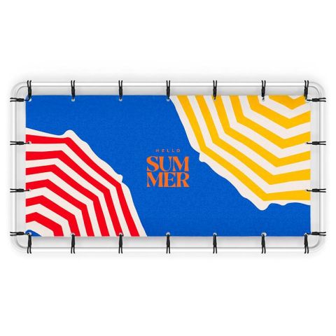 Banderole micro-perforée publicitaire