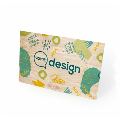 Carte personnalisée bois A6