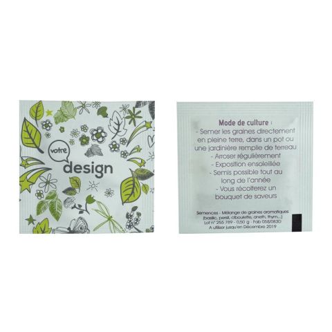 Sachet de graines personnalisé - 55 x 55 mm