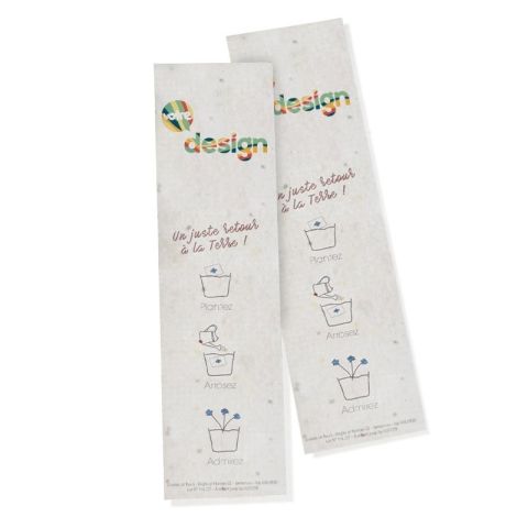 Marque-page en papier ensemencé personnalisé