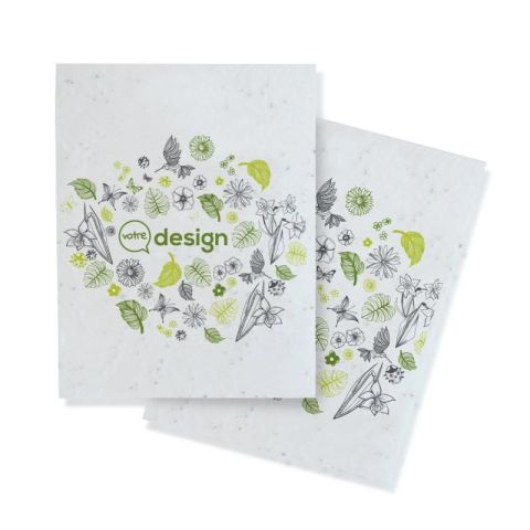 Papier ensemencé format A4 publicitaire