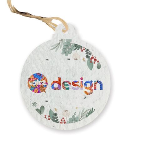 Boule de Noël publicitaire papier à graines