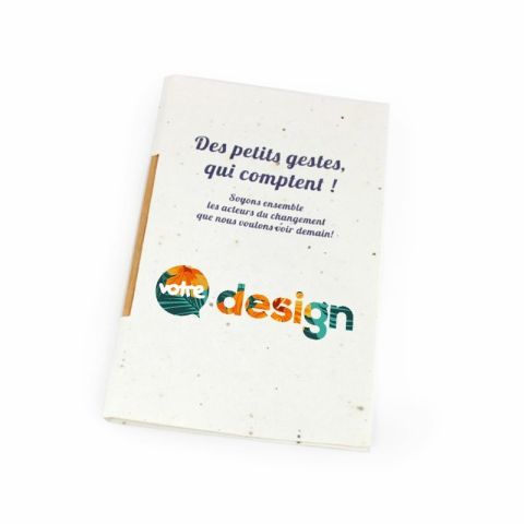 Carte de voeux personnalisée et son crayon bois