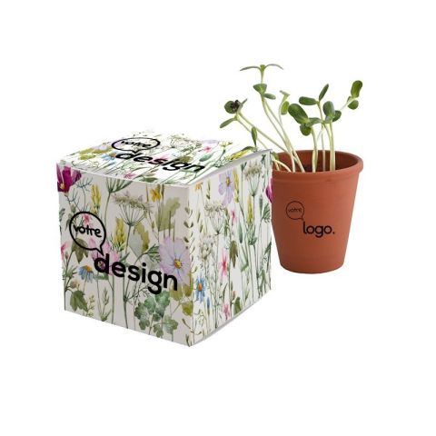 Le cube de plantation publicitaire 70x70 cm