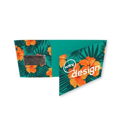 Carte visio-graines carré personnalisé - grand modèle