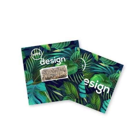 Carte visio-graines carré personnalisé - petit modèle