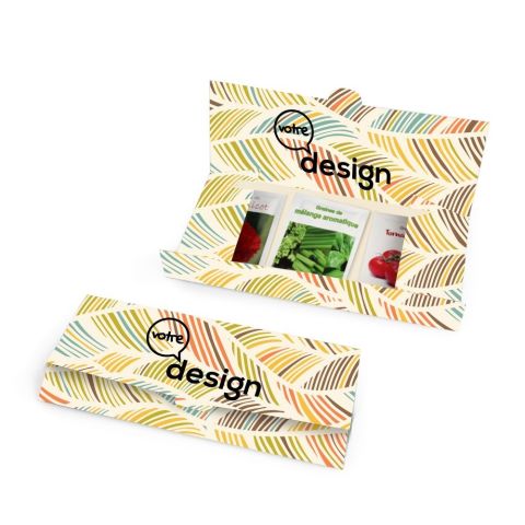 Coffret de 3 sachets de graines personnalisé