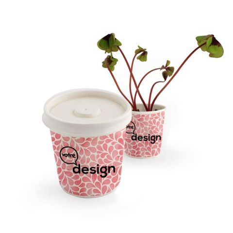 Kit de plantation dans pot en carton personnalisé