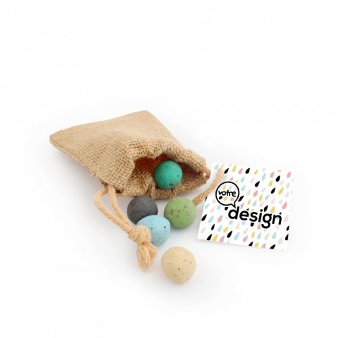 Pochon publicitaire 5 billes de graines