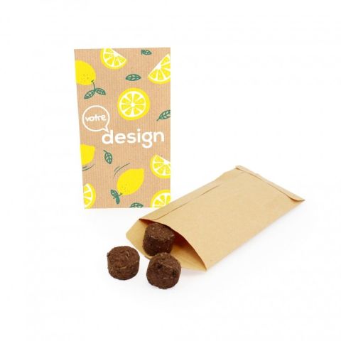 Palets à graines en sachet kraft personnalisé