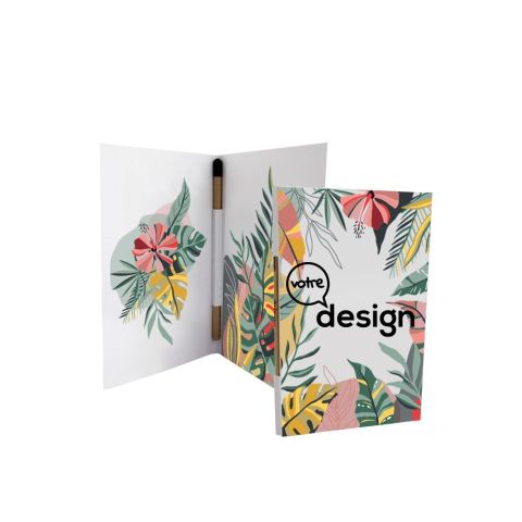 Carte de voeux personnalisé avec crayon de papier à planter