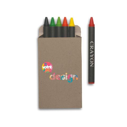 Etui personnalisé 6 crayons cire BRABO