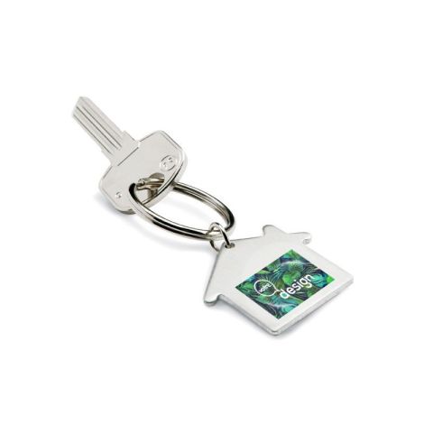 Porte clés maison publicitaire en métal - HEIM