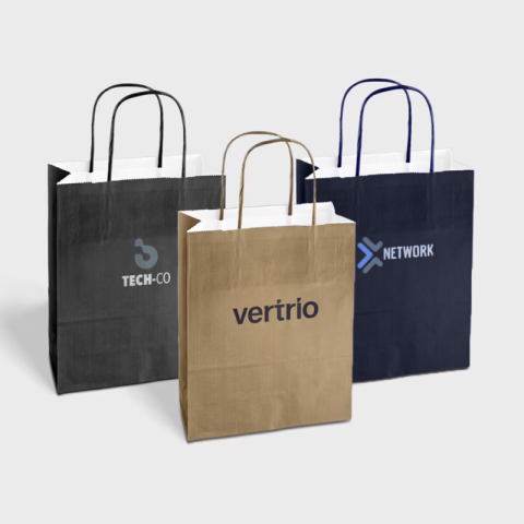 Sac kraft publicitaire intérieur blanc