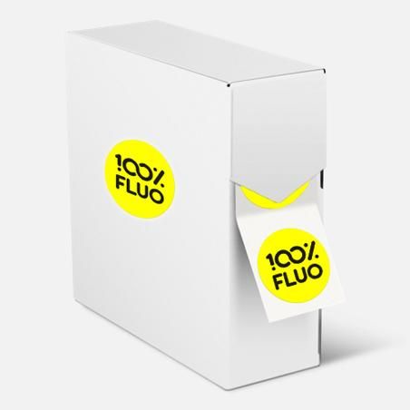 Etiquettes publicitaires fluo en rouleau