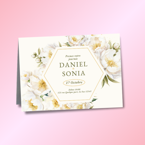 Faire-part de mariage personnalisable – impression sur papiers haut de gamme