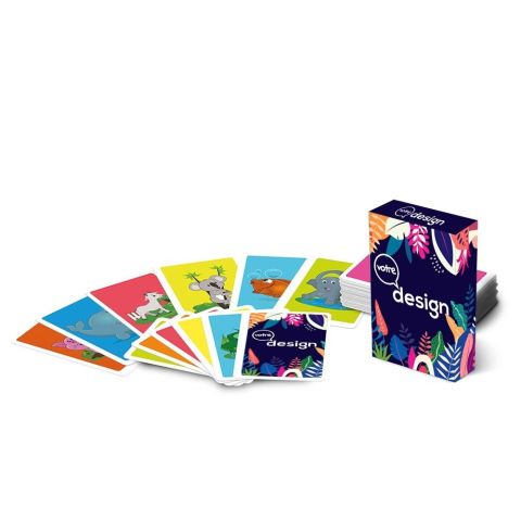 Jeu de mémo 33 cartes avec étui publicitaire - Animaux