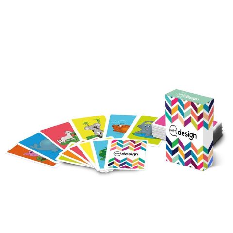 Jeu de mémo 44 cartes avec étui publicitaire - Animaux