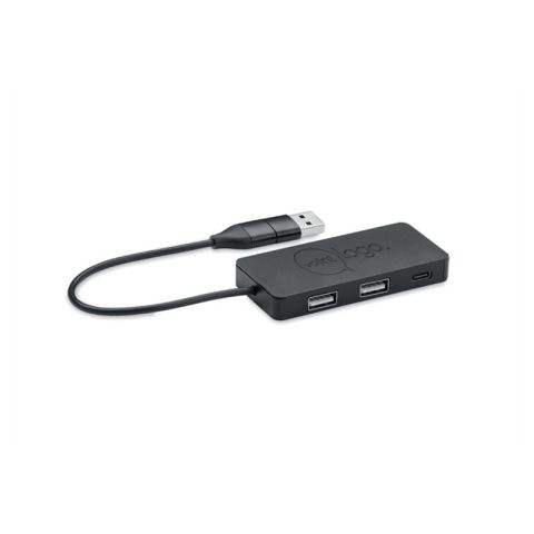 Hub publicitaire USB 3 ports avec câble 20cm - HUB-C