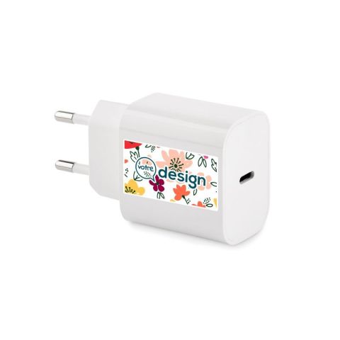 Prise chargeur personnalisée USB 20W 2 ports - PLUGME