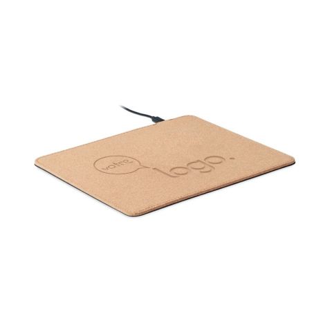 Tapis de souris chargeur liège publicitaire WIRELESS MATTY
