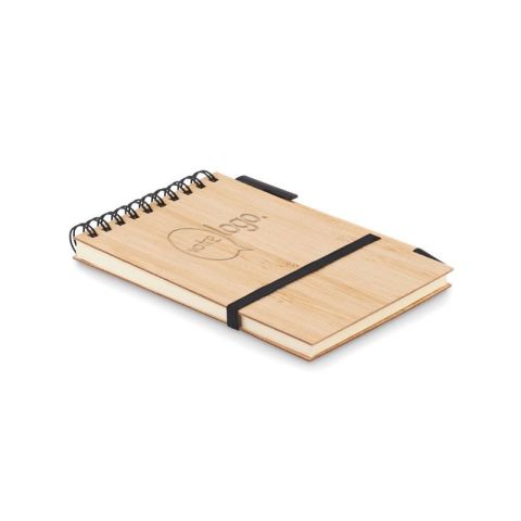 Set de bloc-notes A6 publicitaire en bambou SONORABAM