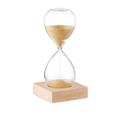 Sablier publicitaire en verre 5 minutes DESERT